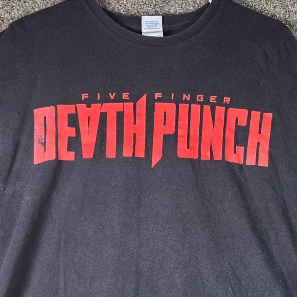 Five Finger Death Punch T Shirt Mens XL Black 2022 USA Afterlife Tour Graphic